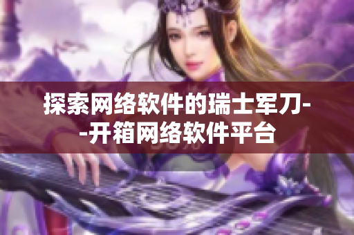 探索网络软件的瑞士军刀--开箱网络软件平台