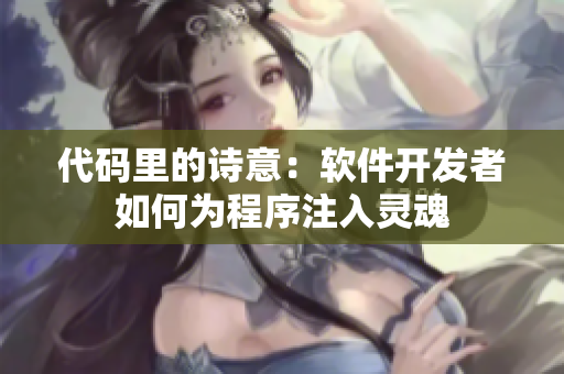 代码里的诗意：软件开发者如何为程序注入灵魂