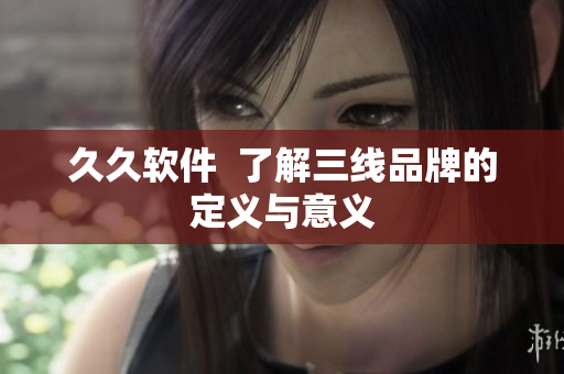 久久软件  了解三线品牌的定义与意义
