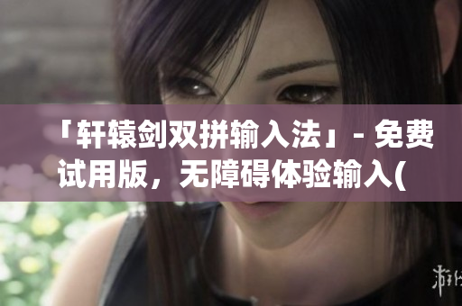 「轩辕剑双拼输入法」- 免费试用版，无障碍体验输入(1)