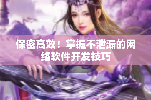 保密高效！掌握不泄漏的网络软件开发技巧