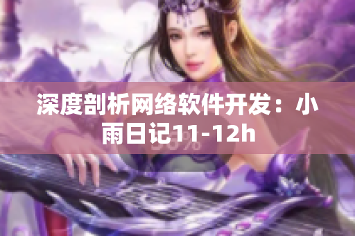 深度剖析网络软件开发：小雨日记11-12h