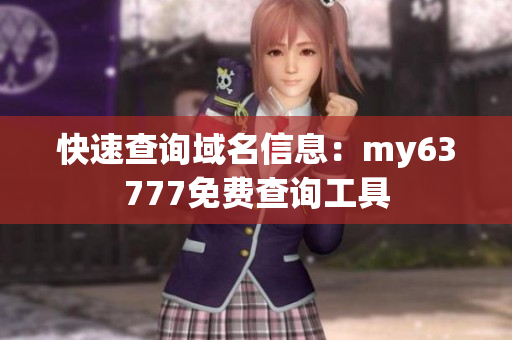 快速查询域名信息：my63777免费查询工具