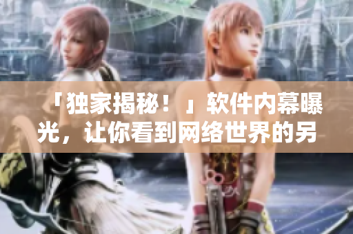 「独家揭秘！」软件内幕曝光，让你看到网络世界的另一面！