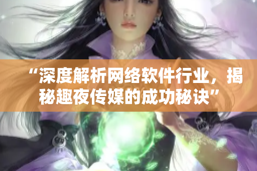 “深度解析网络软件行业，揭秘趣夜传媒的成功秘诀”