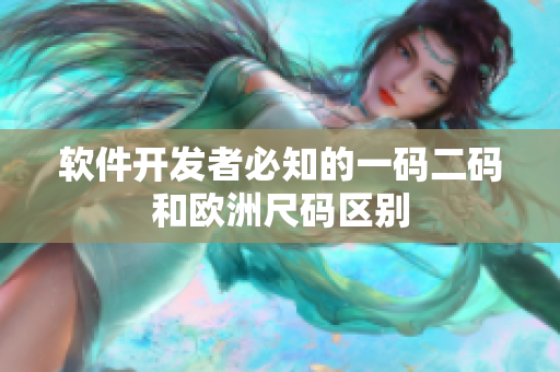 软件开发者必知的一码二码和欧洲尺码区别