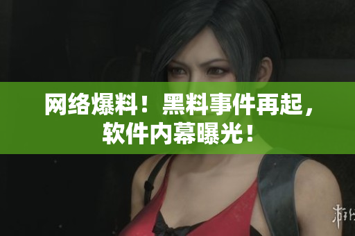 网络爆料！黑料事件再起，软件内幕曝光！
