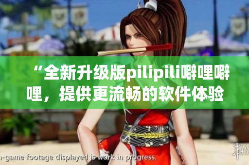 “全新升级版pilipili噼哩噼哩，提供更流畅的软件体验”