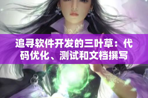 追寻软件开发的三叶草：代码优化、测试和文档撰写