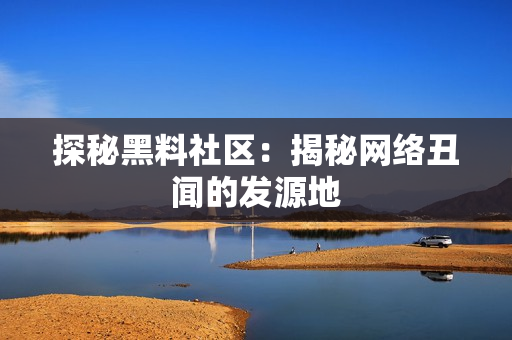 探秘黑料社区：揭秘网络丑闻的发源地
