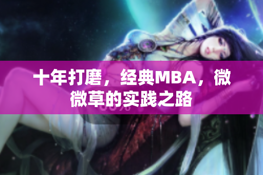 十年打磨，经典MBA，微微草的实践之路
