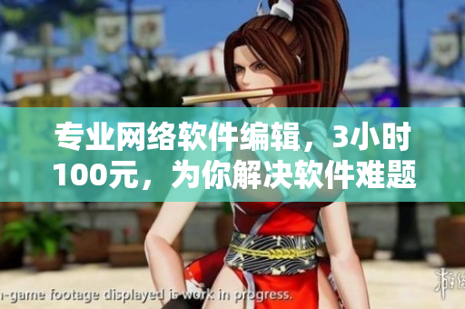 专业网络软件编辑，3小时100元，为你解决软件难题