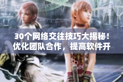 30个网络交往技巧大揭秘！优化团队合作，提高软件开发效率！