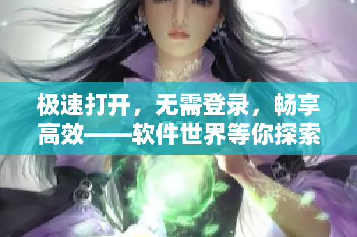 极速打开，无需登录，畅享高效——软件世界等你探索