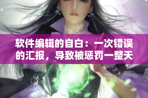 软件编辑的自白：一次错误的汇报，导致被惩罚一整天
