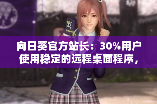 向日葵官方站长：30%用户使用稳定的远程桌面程序，我们要跟上节奏