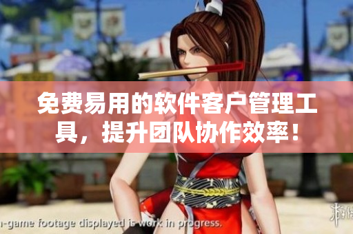免费易用的软件客户管理工具，提升团队协作效率！