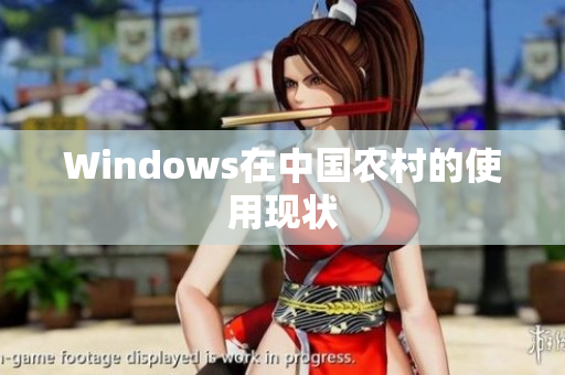 Windows在中国农村的使用现状