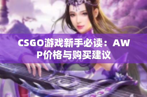 CSGO游戏新手必读：AWP价格与购买建议