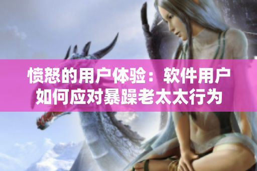 愤怒的用户体验：软件用户如何应对暴躁老太太行为
