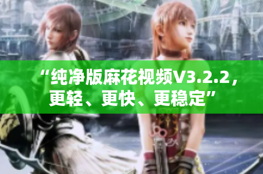 “纯净版麻花视频V3.2.2，更轻、更快、更稳定”