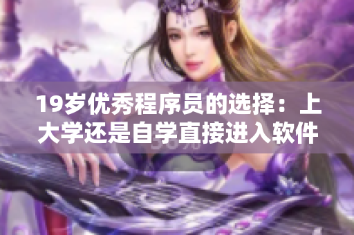 19岁优秀程序员的选择：上大学还是自学直接进入软件行业？