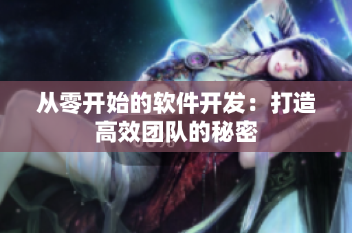 从零开始的软件开发：打造高效团队的秘密