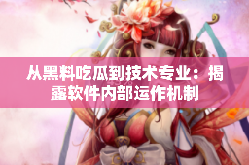 从黑料吃瓜到技术专业：揭露软件内部运作机制