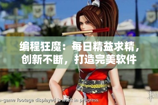 编程狂魔：每日精益求精，创新不断，打造完美软件