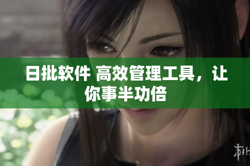 日批软件 高效管理工具，让你事半功倍