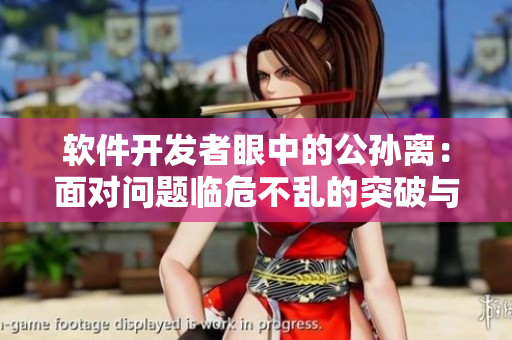 软件开发者眼中的公孙离：面对问题临危不乱的突破与成长