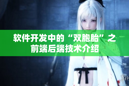 软件开发中的“双胞胎”之前端后端技术介绍