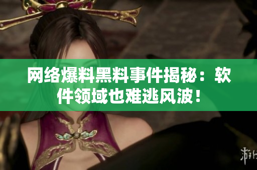 网络爆料黑料事件揭秘：软件领域也难逃风波！