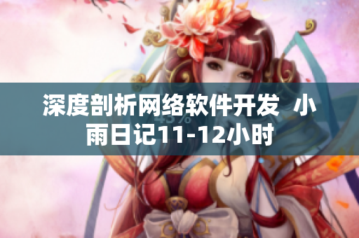 深度剖析网络软件开发  小雨日记11-12小时