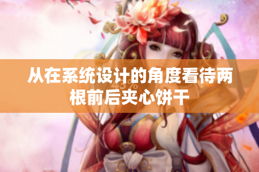 从在系统设计的角度看待两根前后夹心饼干