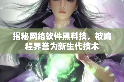 揭秘网络软件黑科技，被编程界誉为新生代技术