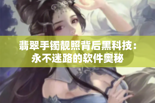 翡翠手镯靓照背后黑科技：永不迷路的软件奥秘