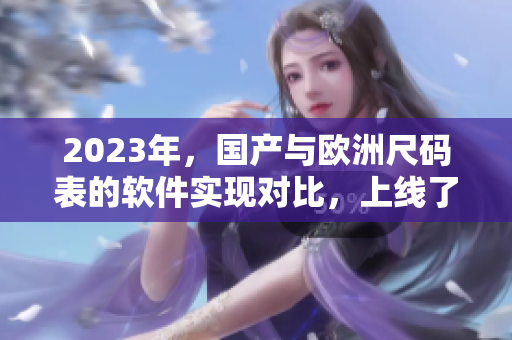 2023年，国产与欧洲尺码表的软件实现对比，上线了！