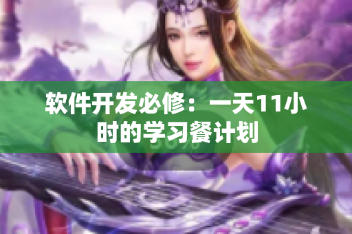 软件开发必修：一天11小时的学习餐计划