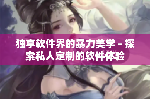 独享软件界的暴力美学 - 探索私人定制的软件体验