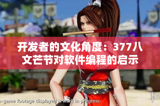 开发者的文化角度：377八文芒节对软件编程的启示