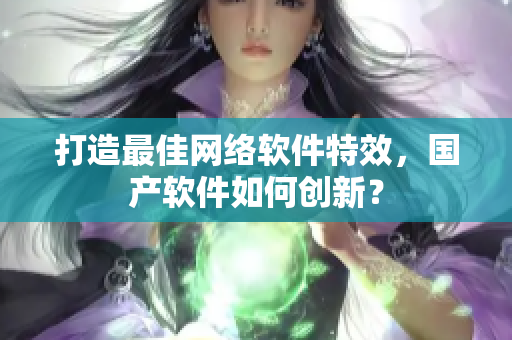 打造最佳网络软件特效，国产软件如何创新？