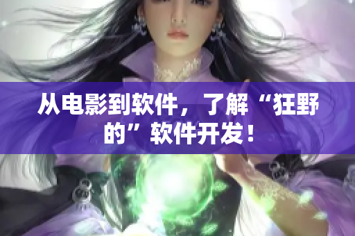 从电影到软件，了解“狂野的”软件开发！
