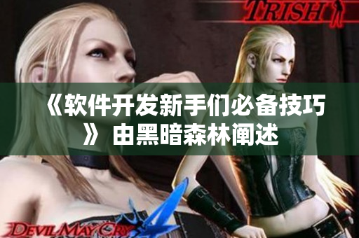 《软件开发新手们必备技巧》 由黑暗森林阐述