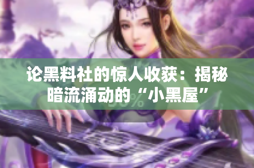 论黑料社的惊人收获：揭秘暗流涌动的“小黑屋”