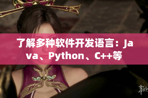 了解多种软件开发语言：Java、Python、C++等