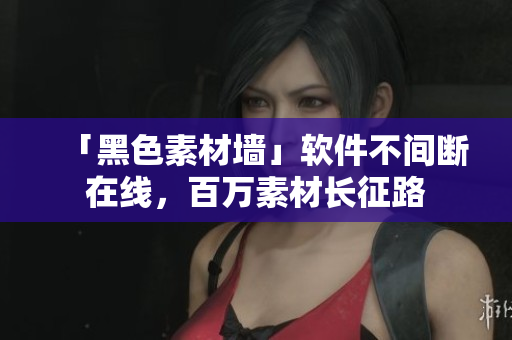 「黑色素材墙」软件不间断在线，百万素材长征路