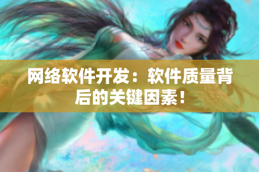 网络软件开发：软件质量背后的关键因素！