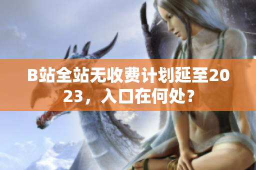 B站全站无收费计划延至2023，入口在何处？