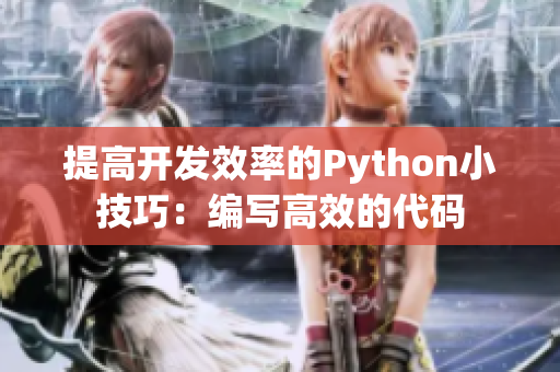 提高开发效率的Python小技巧：编写高效的代码